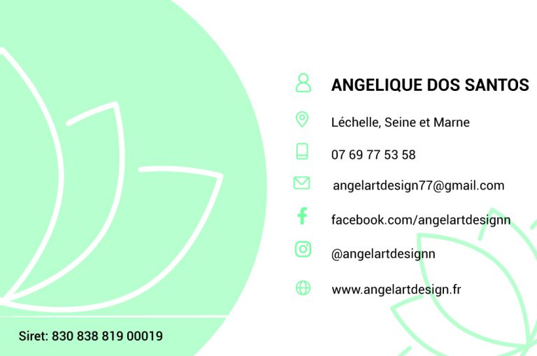 Carte de visite AngelArtDesignverso
